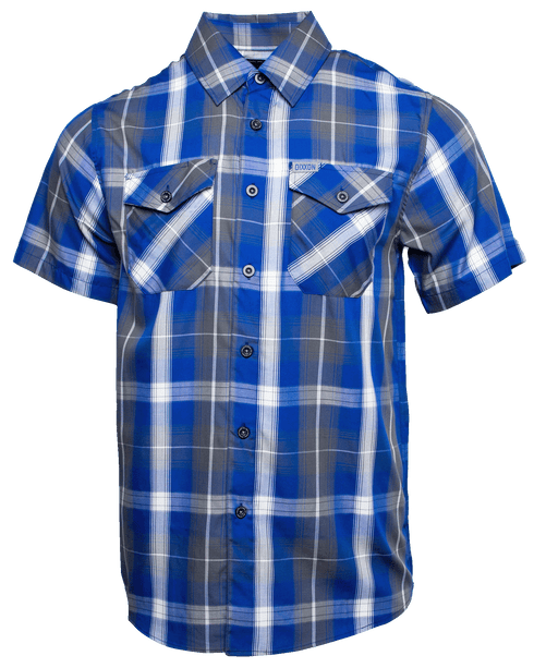 BLUE LINE BAMBOO SHORT SLEEVE BUTTON UP - MENS